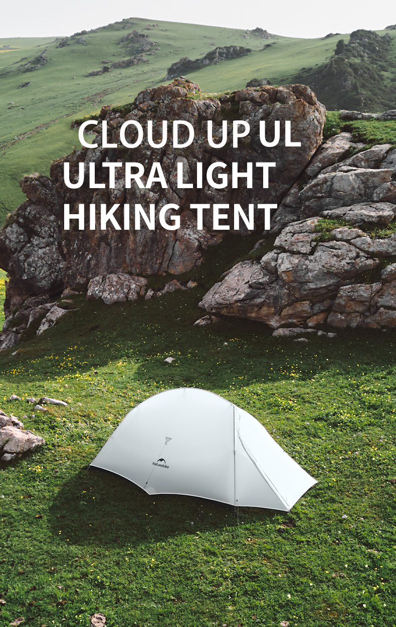 Naturehike Cloud up series เต็นท์ UL Double Layer 1-2 คนเต็นท์แคมป์ปิ้งแบบพกพา Ultralight กันน้ํา Backpacking Camping เต็นท์
