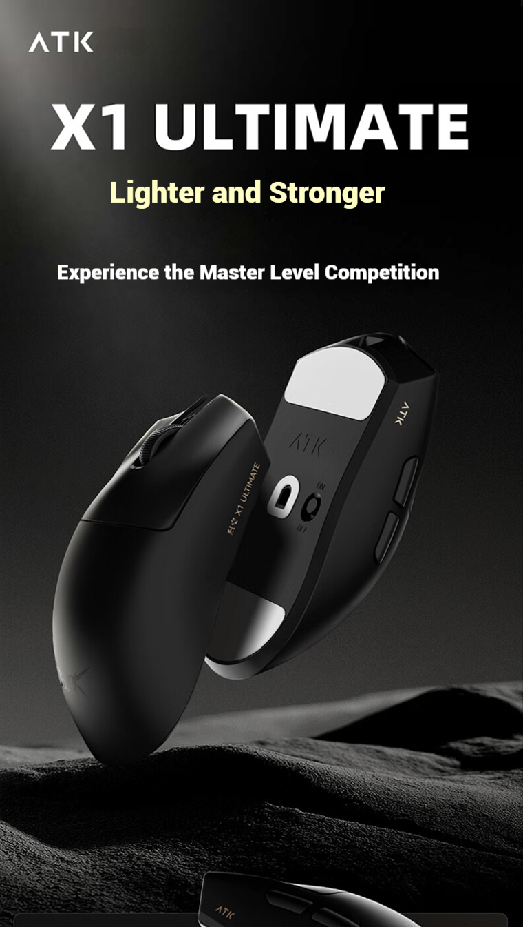 ATK X1 Ultimate Master Edition Dual Mode Mouse PAW3950Ultra non-porous ...