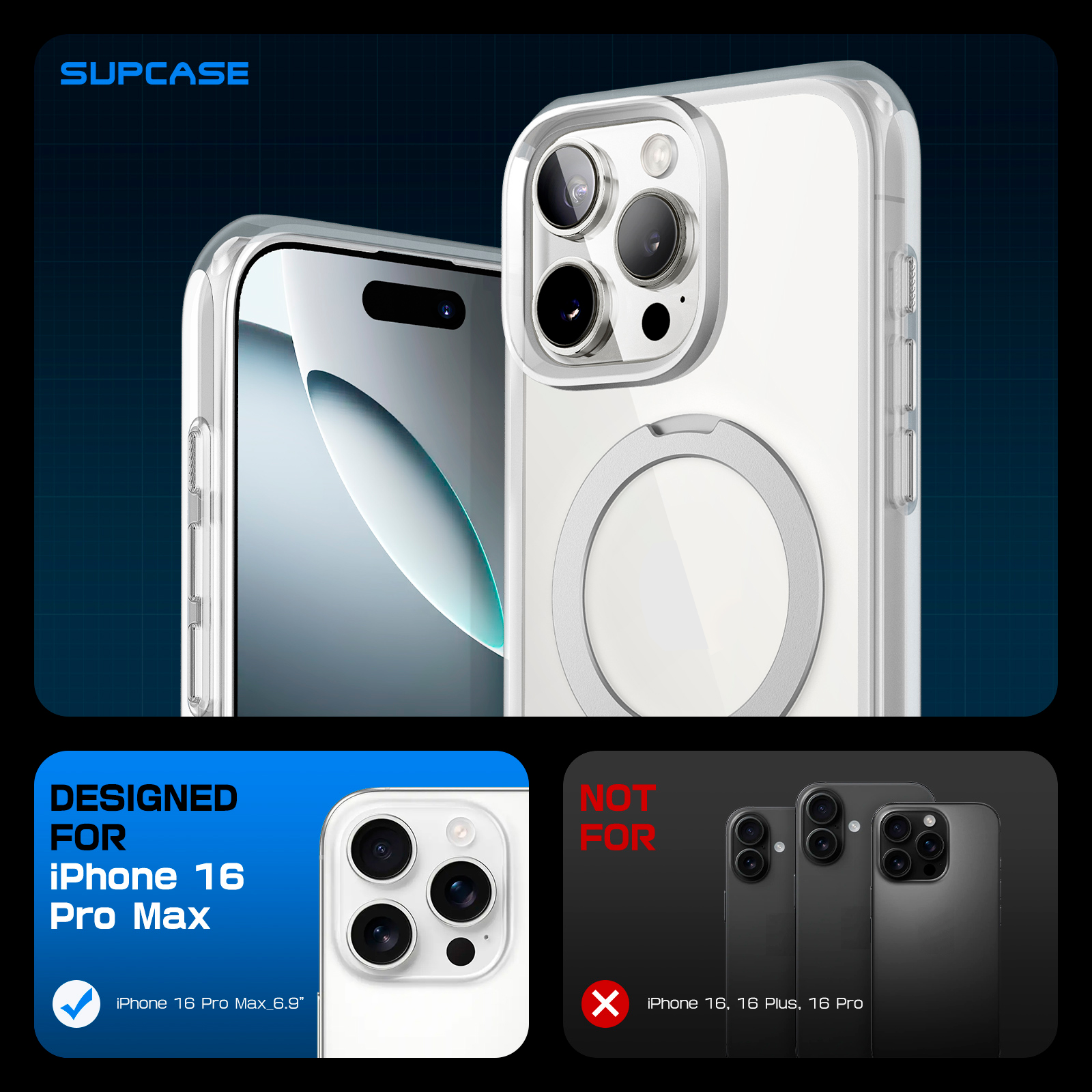 SUPCASE Unicorn Beetle Mag Hülle Für IPhone 14 Pro – Transparent, MagSafe Kompatibel