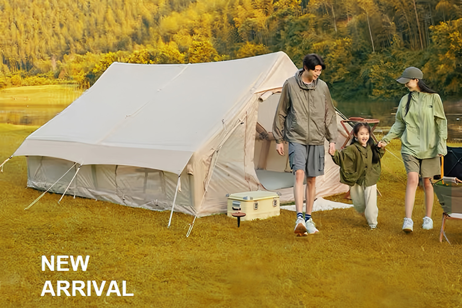 Mountainhiker เต็นท์เป่าลม แบบหนา กันแดด กันฝน แบบพกพา สําหรับตั้งแคมป์กลางแจ้ง UPF50+ ขนาด 6-12 คน