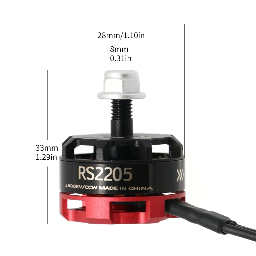 Hsthe Sea – 2 Moteurs Brushless RS2205 2205 2300KV CCW Pour Drone FPV, 2-6S, 20A-40A ESC