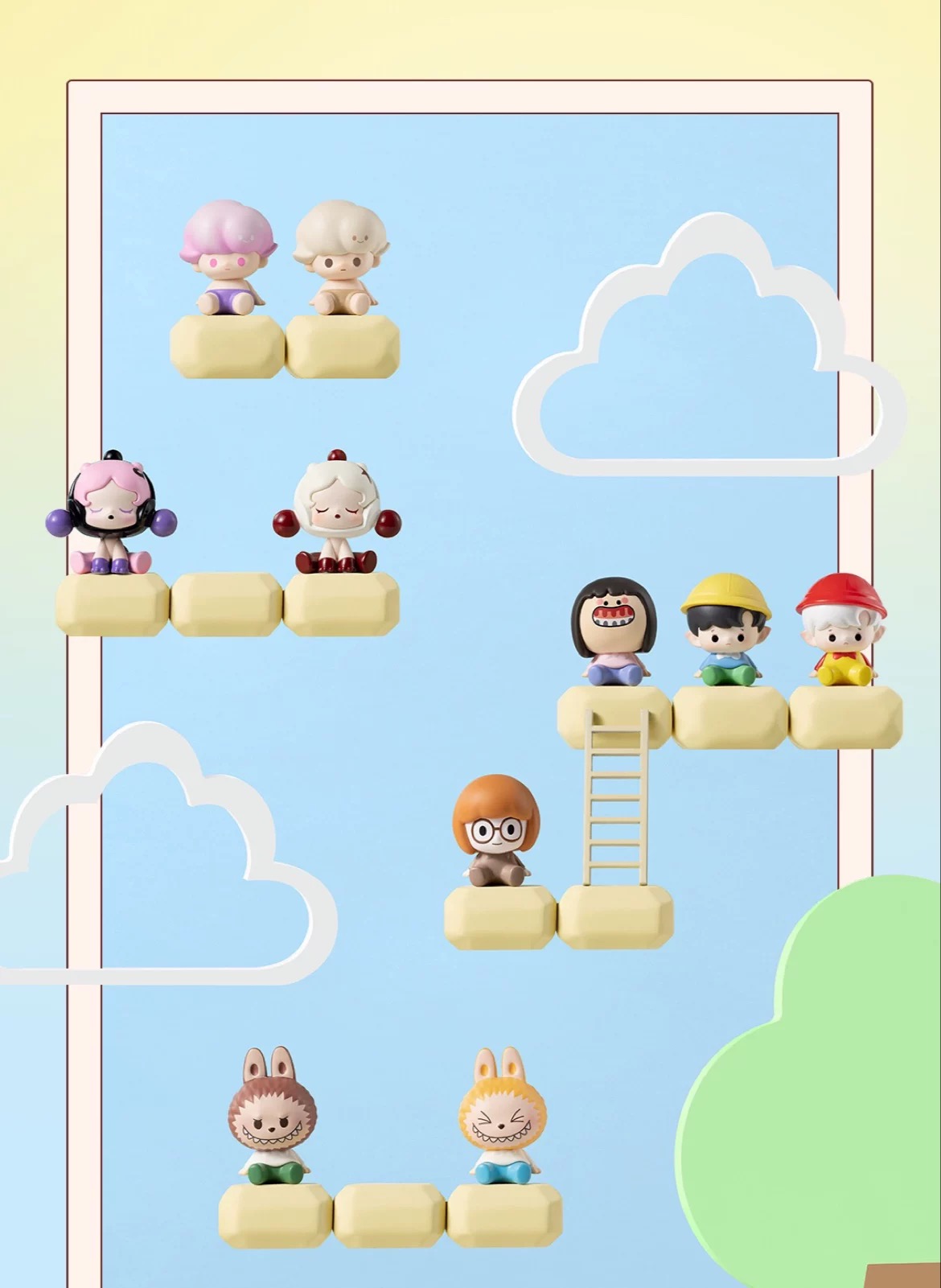 เป็นที่นิยม Pop Mart Pop Bean Sitting Posture Series น่ารัก ของขวัญ ...