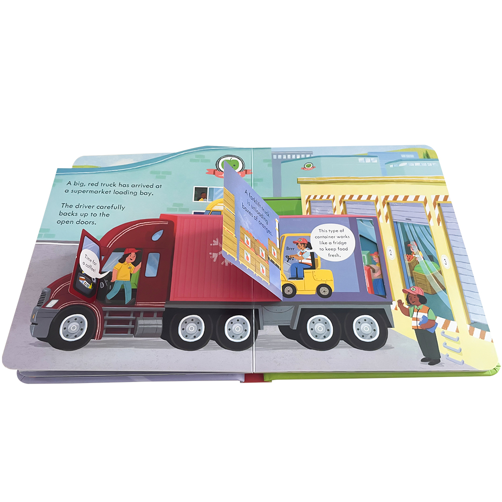 Usborne Peep Inside How A Truck Works English Educational 3D Flap ...