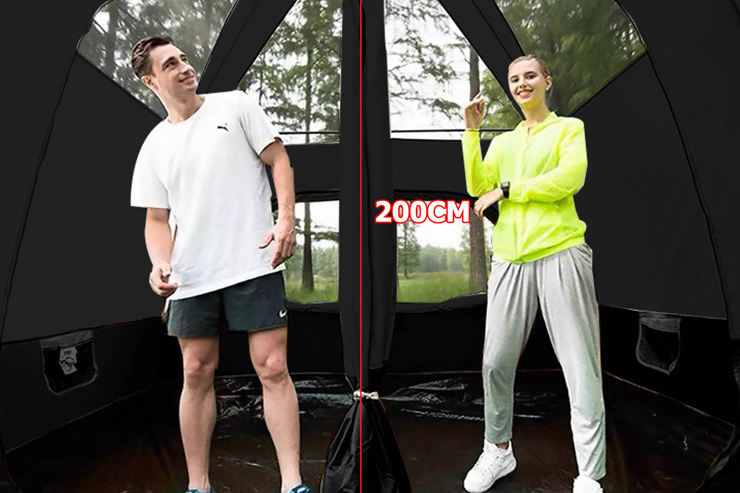 Mountainhiker เต็นท์ครอบครัว เต็นท์ขนาดใหญ่ เต็นท์สนาม 2ห้องนอน2โถง จุได้ 10-12 คน การออกแบบเต็นท์สองชั้น พร้อมส่ง⚡️