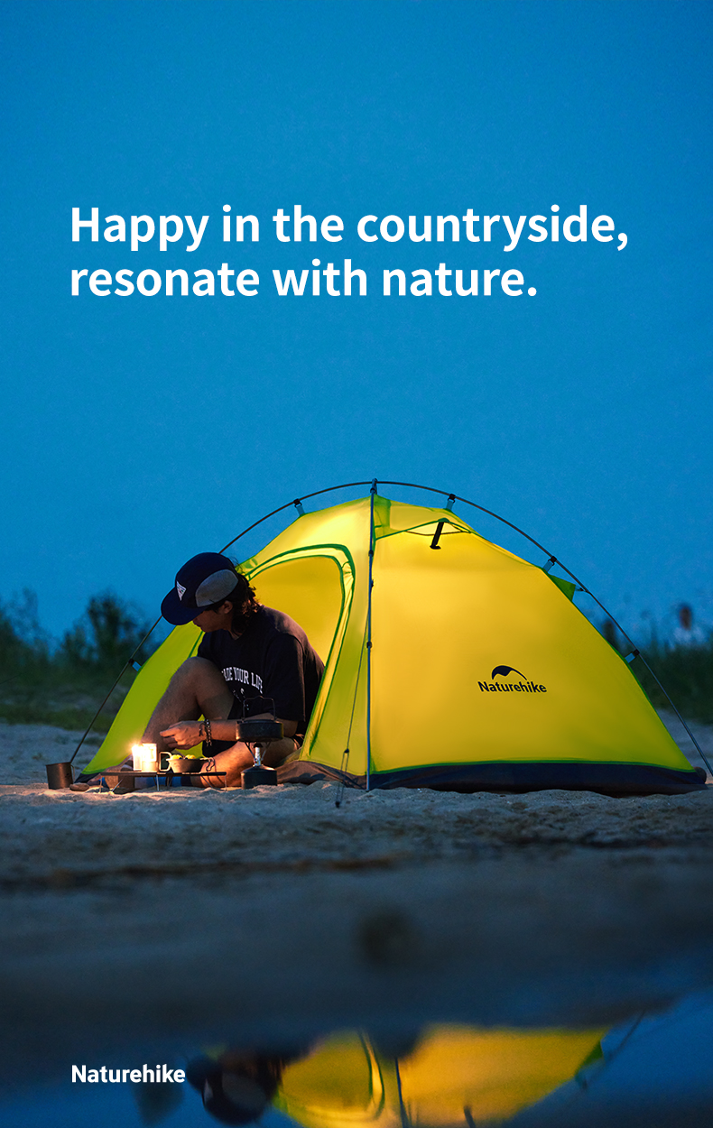 Naturehike กลางแจ้ง 2 คนตั้งแคมป์เดินป่า P Series เต็นท์ชั้นเดียว UPF40 + Breathable Ultralight Garden เต็นท์