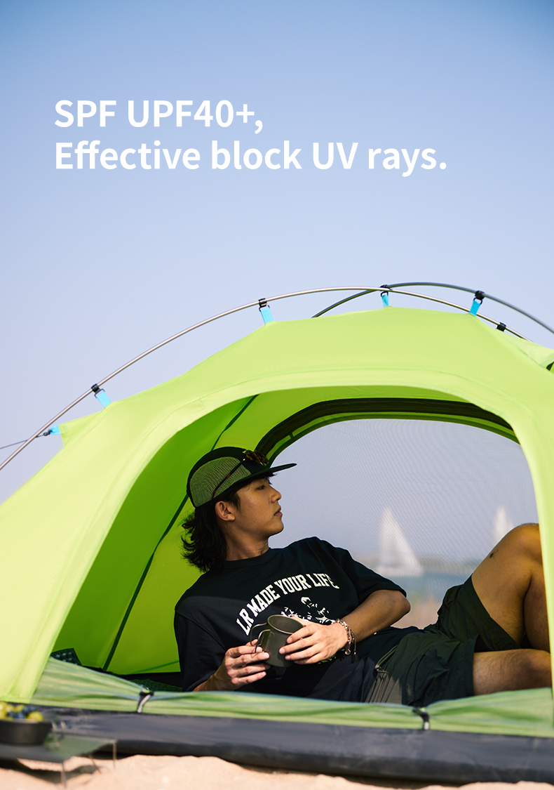 Naturehike กลางแจ้ง 2 คนตั้งแคมป์เดินป่า P Series เต็นท์ชั้นเดียว UPF40 + Breathable Ultralight Garden เต็นท์