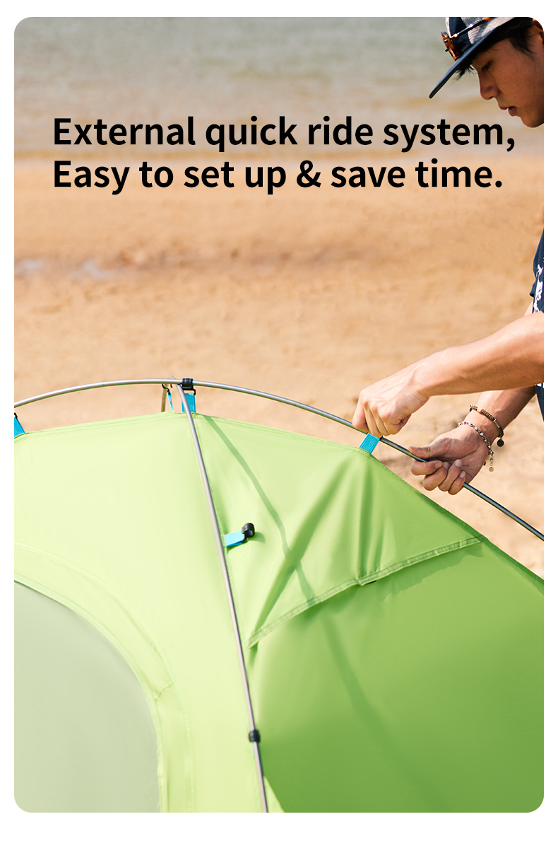 Naturehike กลางแจ้ง 2 คนตั้งแคมป์เดินป่า P Series เต็นท์ชั้นเดียว UPF40 + Breathable Ultralight Garden เต็นท์
