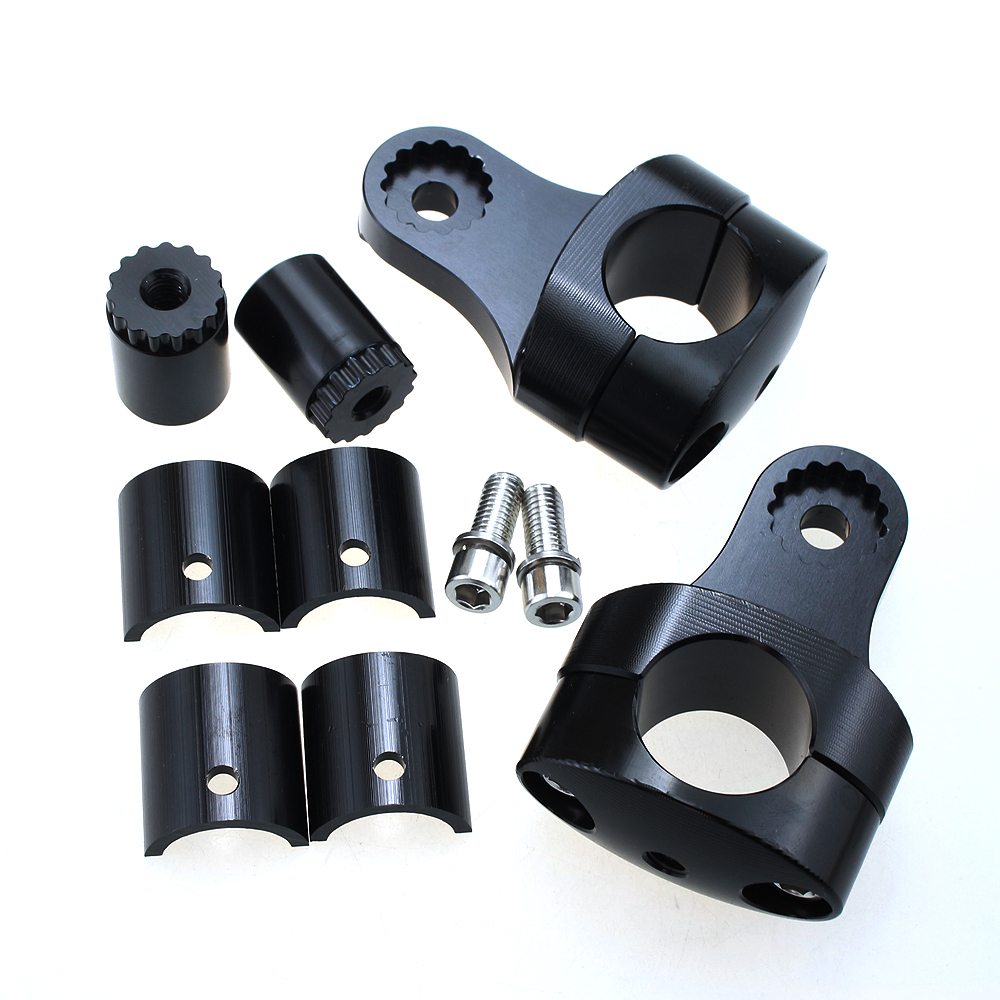 22 มม.28 มม.รถจักรยานยนต์ CNC Bar Clamps Handlebar Risers อะแดปเตอร์ ...