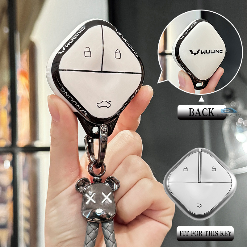 ออกแบบใหม่ฝาครอบรถพวงกุญแจสําหรับ Wuling Air EV/Mini EV/Bingo EV Remote ...