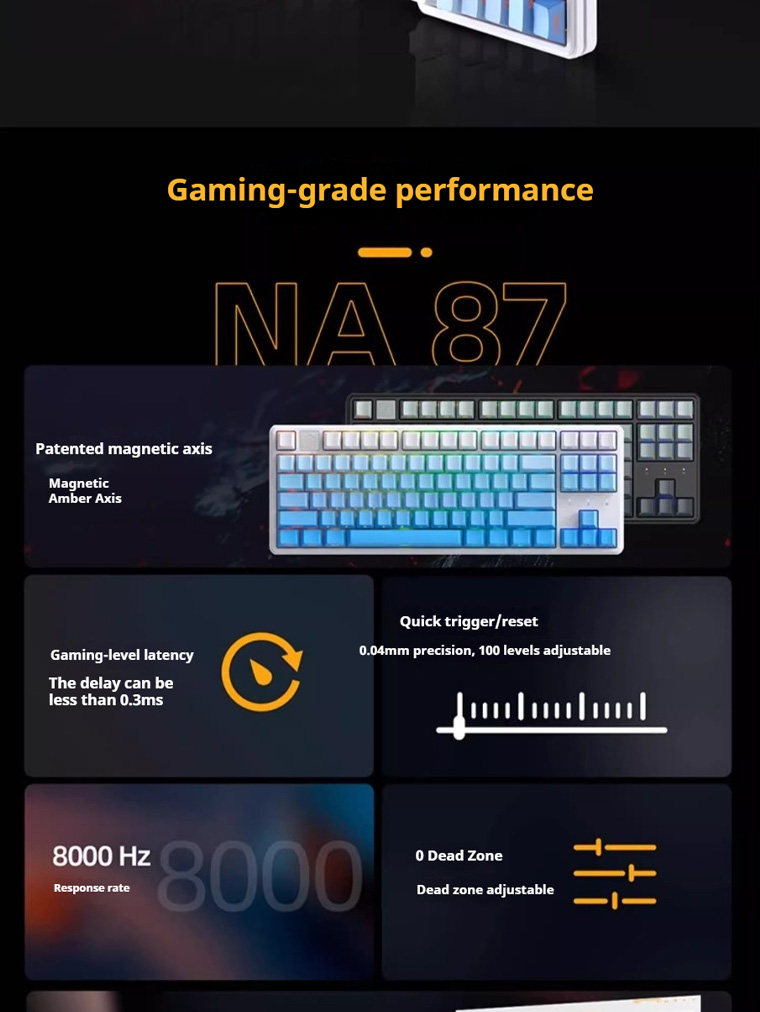 Irok NA87 PRO Switch Mechanical Keyboard Full Key Hot