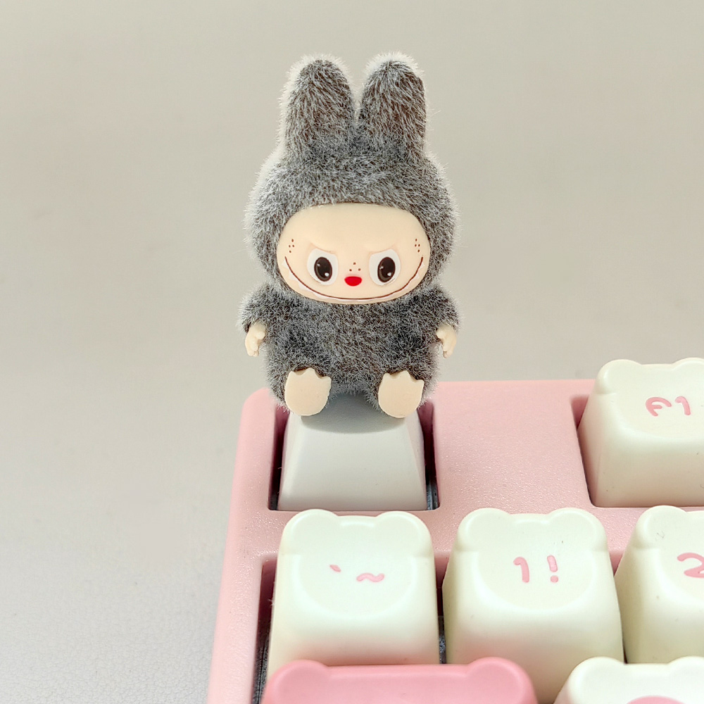 Labubu KEYCAPS Flocking Doll Button คีย์บอร์ดแบบกลไก ปุ่มเฉพาะ ESC ...