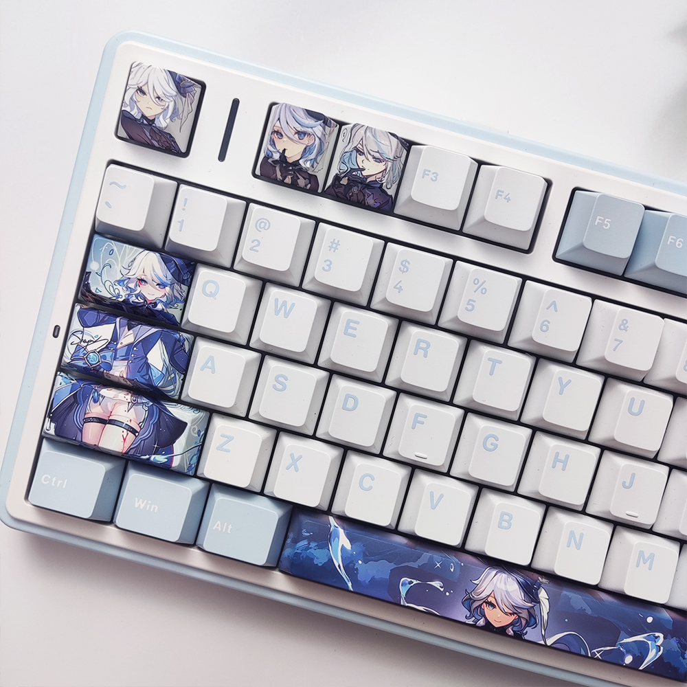 8/12pcs Luffy Keycaps โปรไฟล์เชอร์รี่ PBT Dye Sublimation One Piece ...