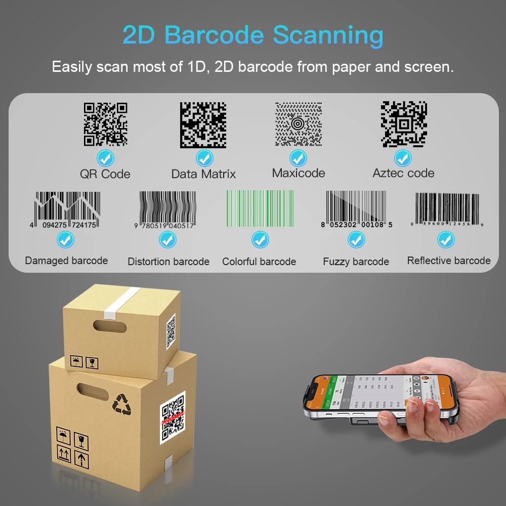 Eyoyo EY-017P แบบพกพา 1D & 2D QR Code ภาพ Screen Reader PDF417 ข้อมูล ...