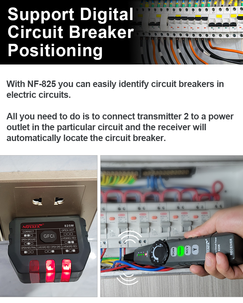 Noyafa NF-825 TMR เครื่องวัดสายไฟ Tracer เครื่องทดสอบสายเคเบิลเครือข่าย ...