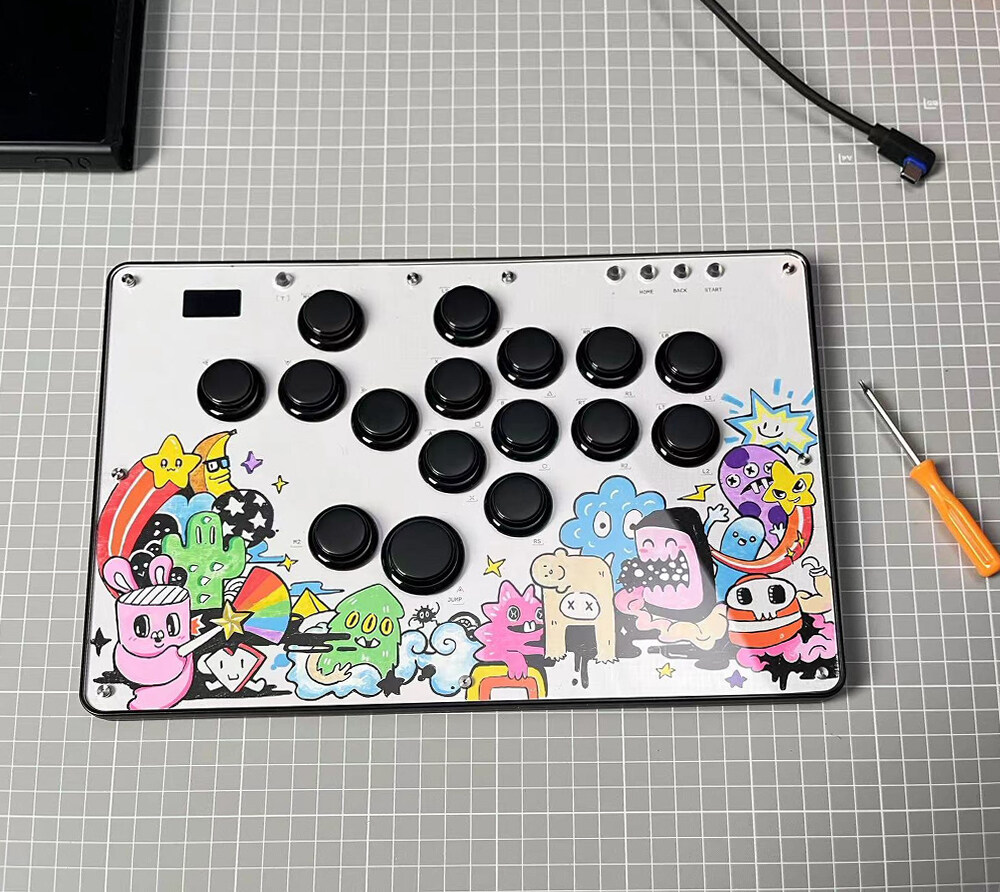 Haute42 FightStick จอยสติ๊กอาเขต Hitbox ปุ่มขอบ Leverless Controller ...