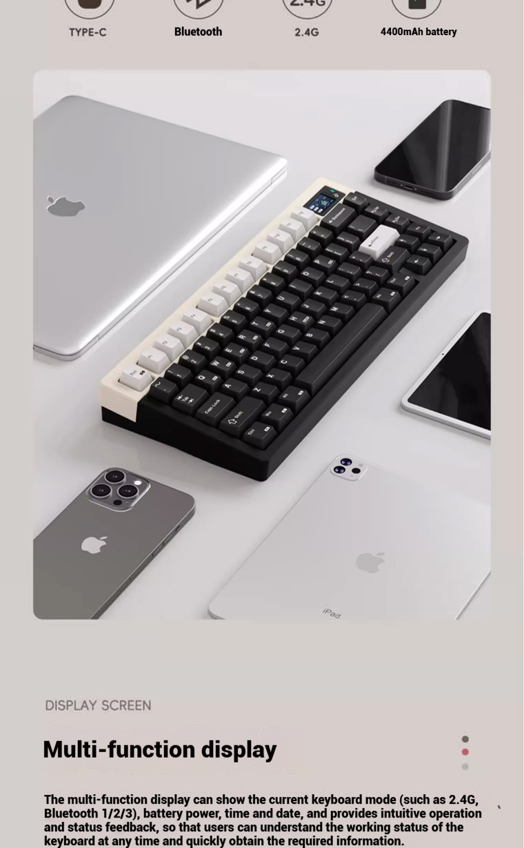 LUMINKEY LO75 Mechanical keyboard All aluminum glob anode custom gaming ...