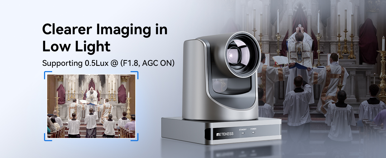 Retekess TC202 กล้องวิดีโอห้องประชุมกล้อง PTZ 12x ซูมออปติคัลทํางานร่วม ...