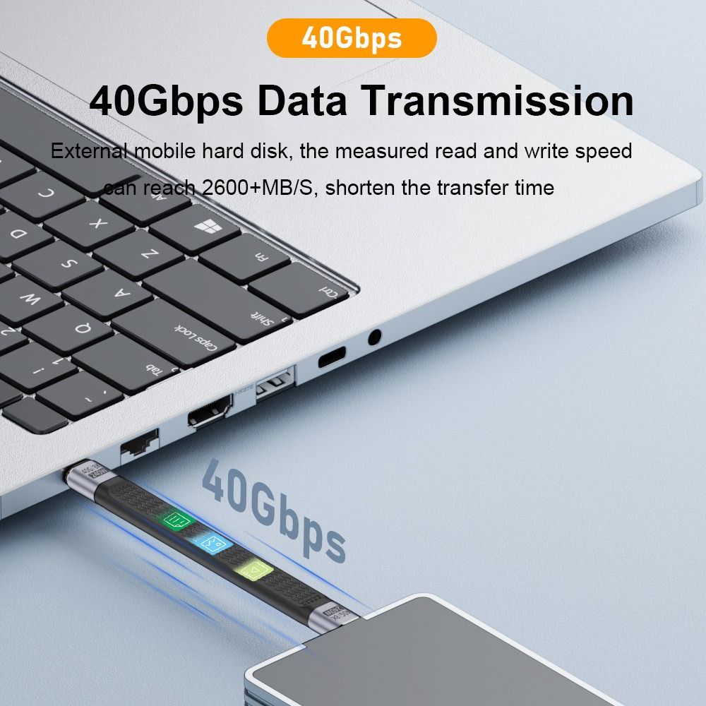 Elliejam 40Gbps USB4.0 สาย, Fast Charging 8K 60HZ สาย USB C ถึง Type C ...