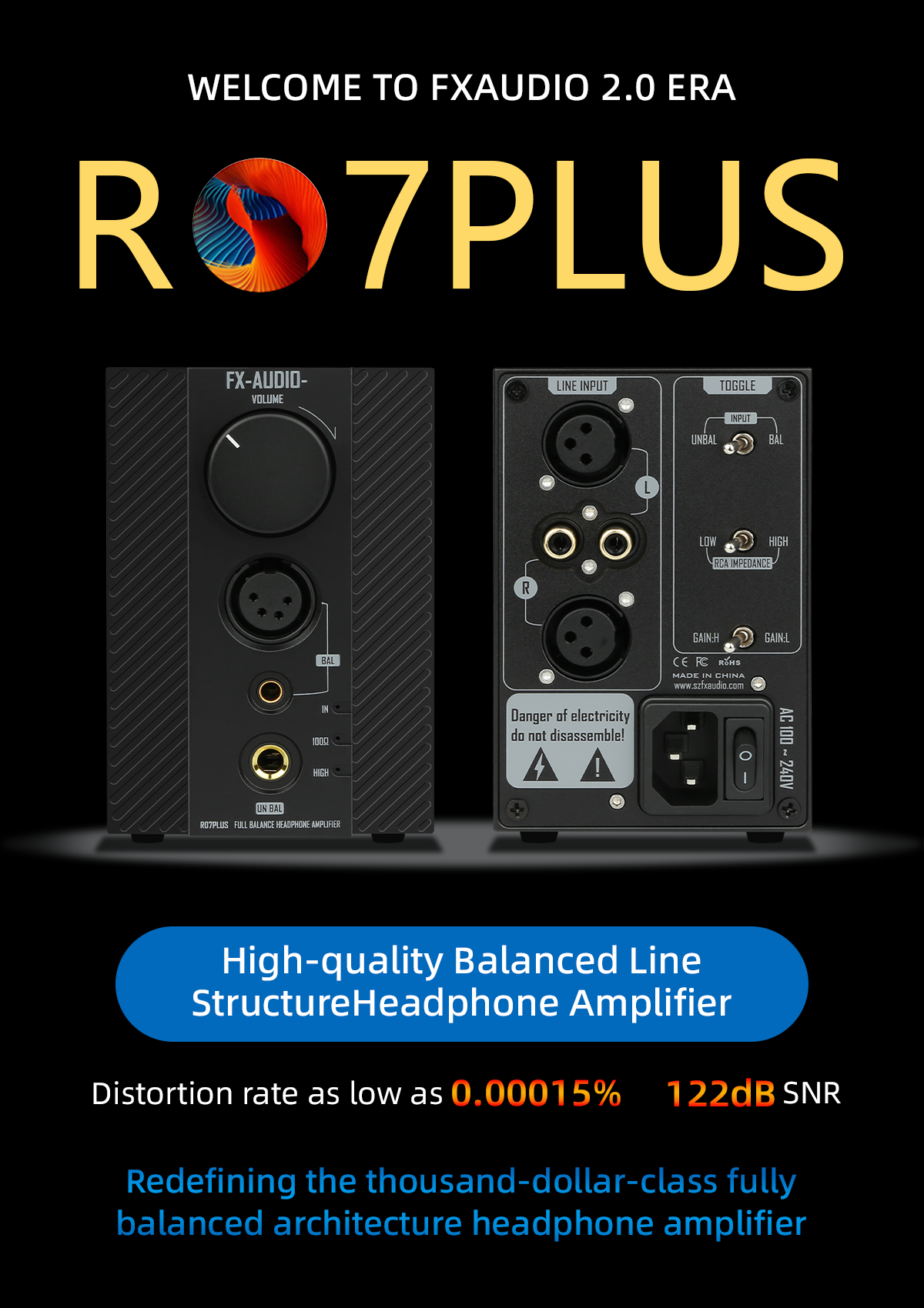 Fx-audio R07 PLUS Fever เครื่องขยายเสียงหูฟังไฮไฟ 2,000mW เครื่องขยาย ...
