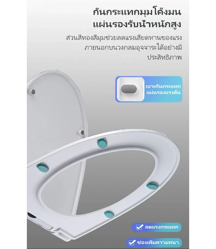 ฝาชักโครก แบบหนา PP ที่นั่งชักโครก รูปตัว U ขนาดใหญ่ รูปตัว U ฝาชักโครก ...