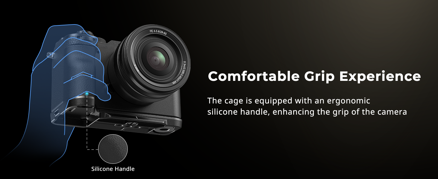 Smallrig L-Shape Mount Plate พร้อมที่จับไม้/ซิลิโคนสําหรับ Sony Alpha ...