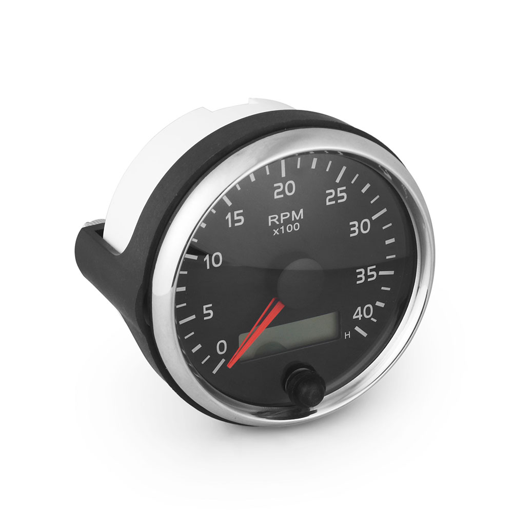 85 มม. Tachometer 0-4000RPM 12 V/24 V RPM Gauge 10 สี Tacho Meter LCD ...
