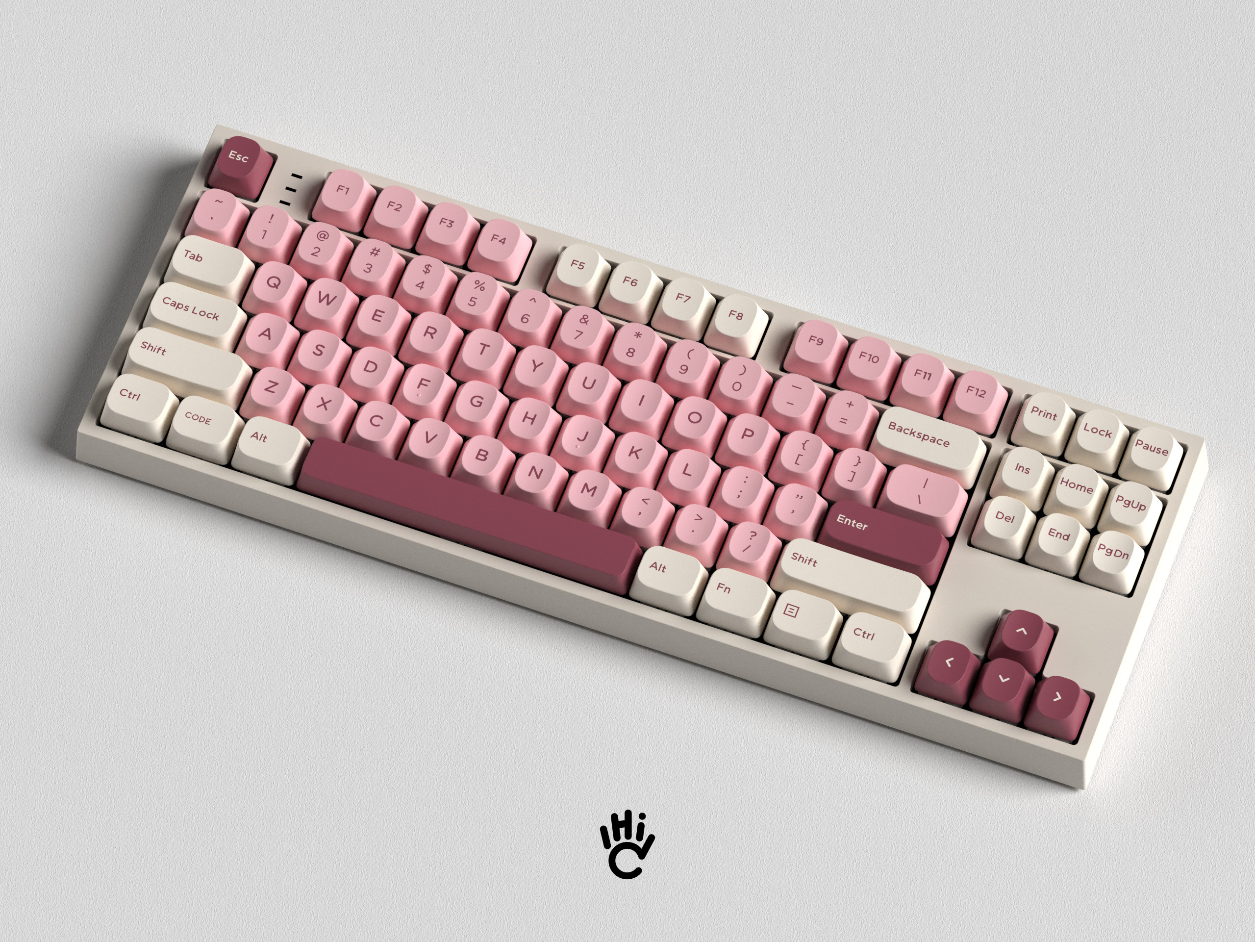 Obsidian ธีมสองสี Keycaps 171keys YMK Profile Keycap Custom PBT ...
