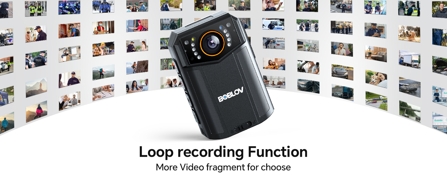 BOBLOV B4K6 Body Camera กล้อง 4K พร้อมแบตเตอรี่ 2 ชิ้น 3000mAh, 128GB Body Cam พร้อมการติดตาม GPS และแท่นชาร์จสะดวก – บันทึก 8-10 ชั่วโมงสําหรับการบังคับกฎหมาย, ผจญภัยกลางแจ้ง, กล้องติดตัวตํารวจ
