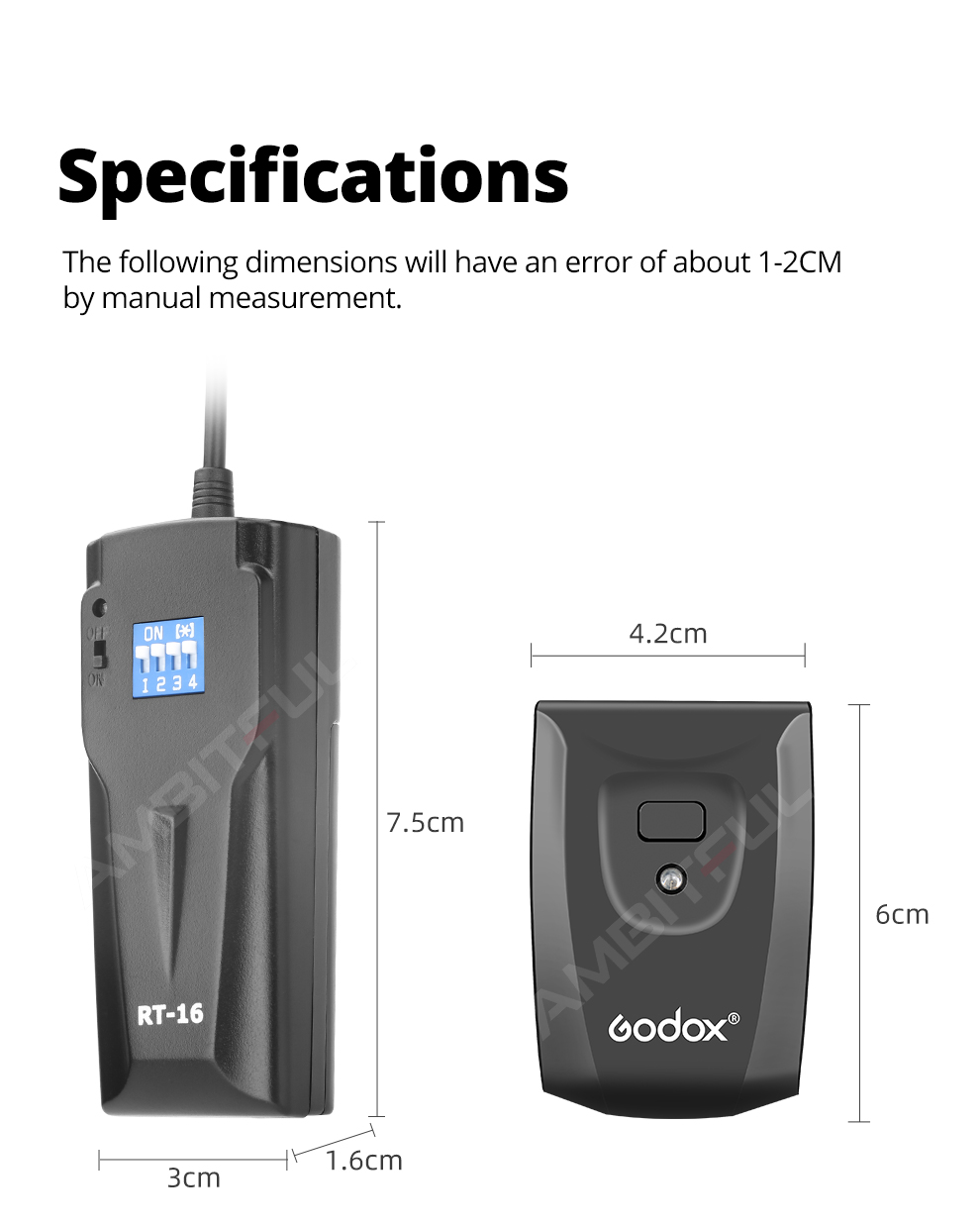 Godox - RT-16 Wireless Flash Receiver 16 ช่อง Studio Slave, Flash ...