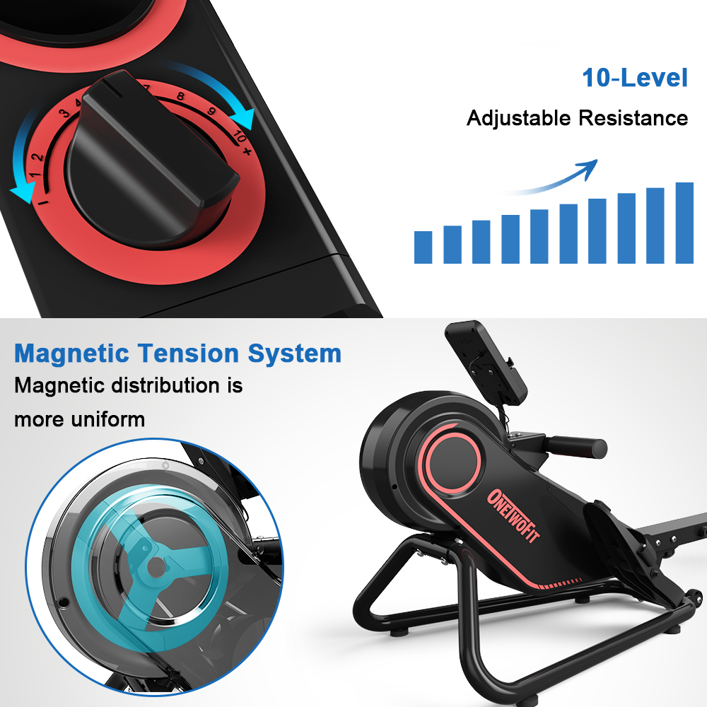 OneTwoFit เครื่องออกกำลังกาย Air Rowing Machine เครื่องกรรเชียงบก ปรับ ...