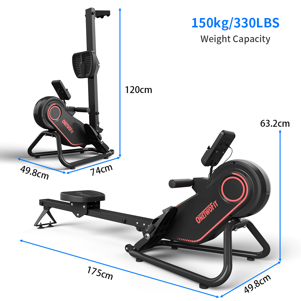 OneTwoFit เครื่องออกกำลังกาย Air Rowing Machine เครื่องกรรเชียงบก ปรับ ...