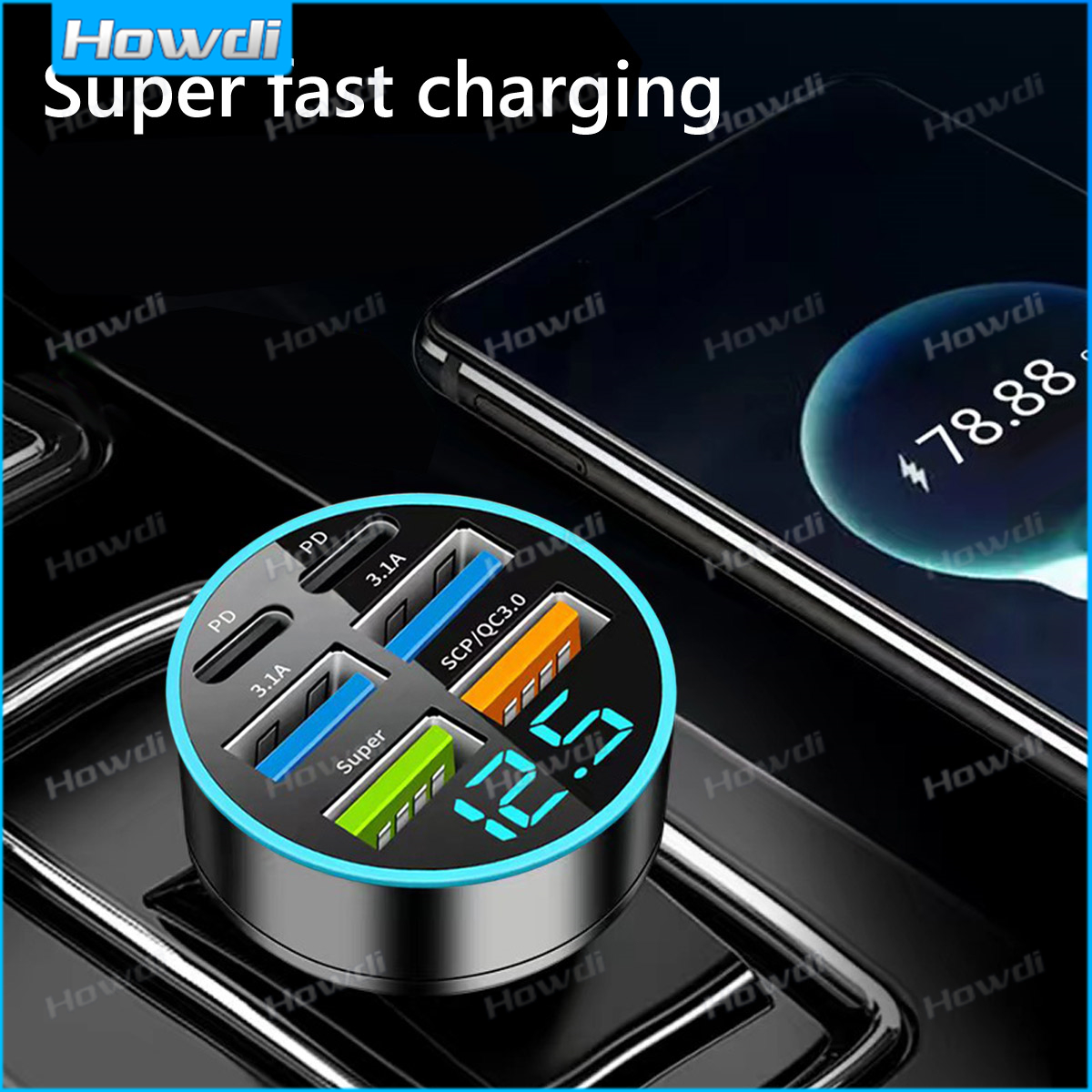 100w Dual Ports Mini USB Car Charger Super Fast Charging อลูมิเนียม ...