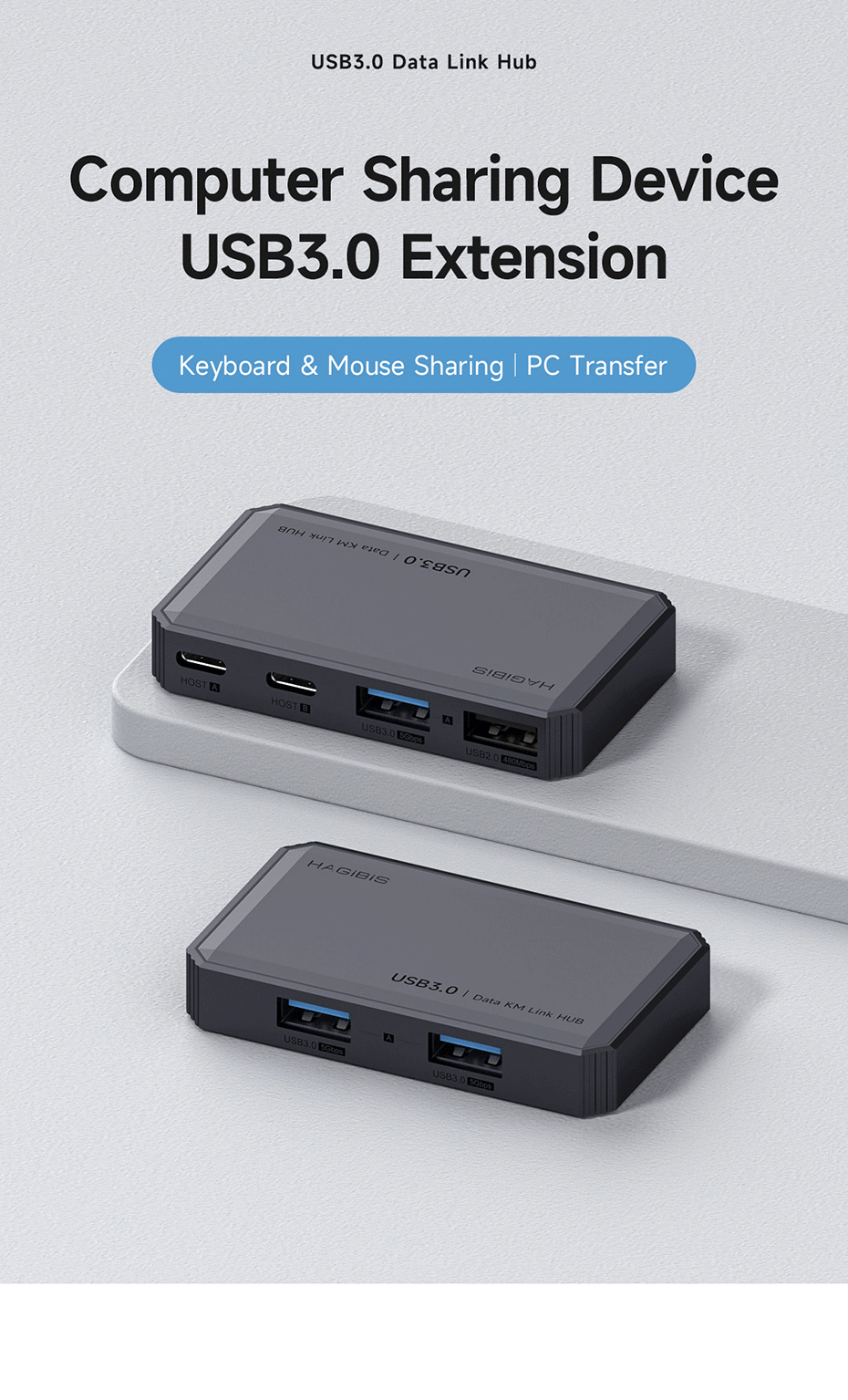 Hagibis USB Switch Cross-System Transfer Data USB 3.0 Switcher 2 ...