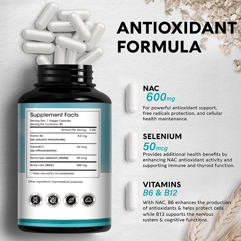 NAC+ Glutathione Capsules Intracellular Antioxidant Complex Kidney ...