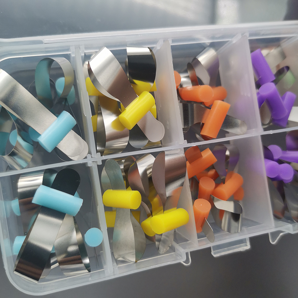 50 ชิ้น/ทันตกรรม Automatrix โลหะ Matrix Bands พร้อม Locker Forming แผ่น ...