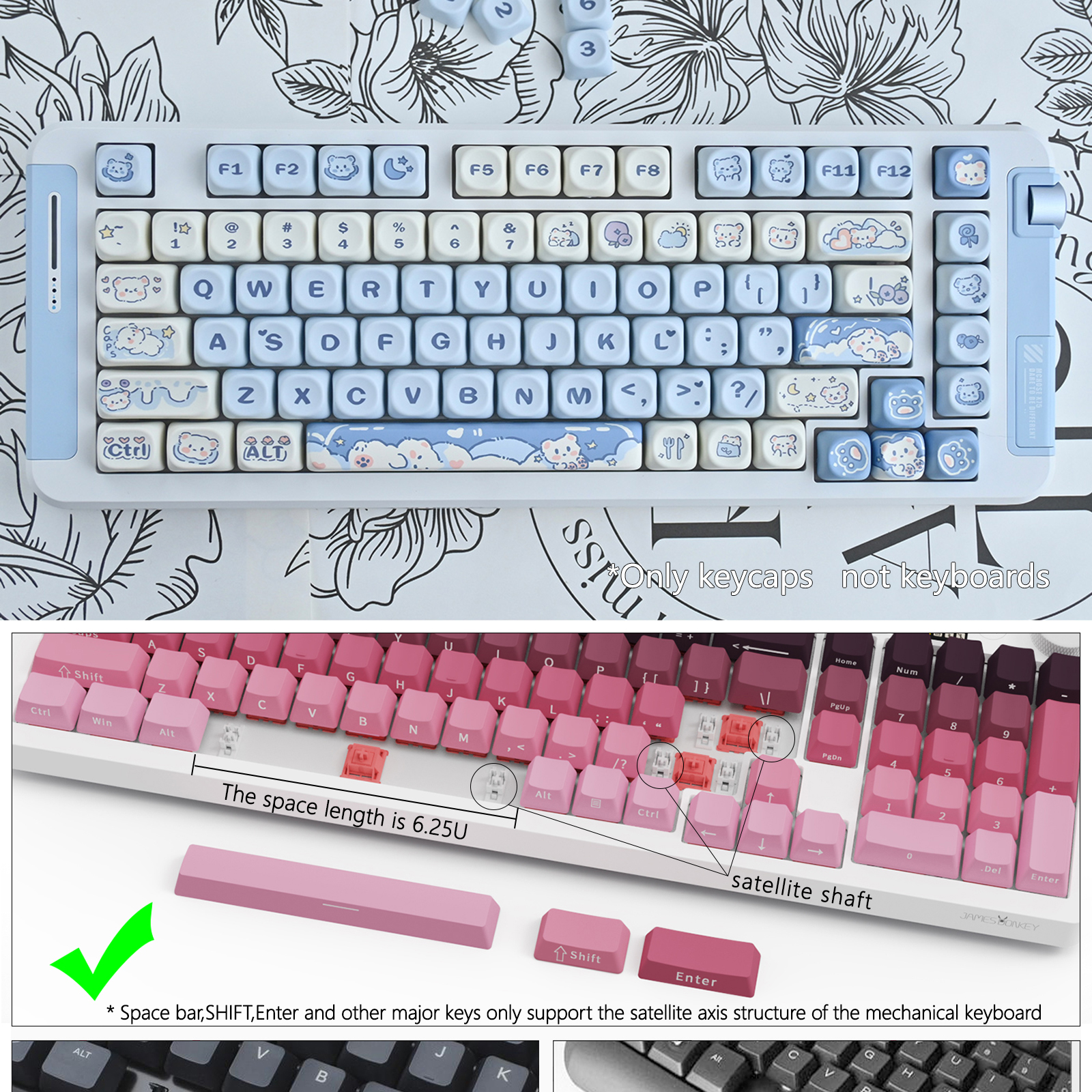 Moa Profile Theme Keycaps PBT DIY Custom for130/132/141/142 คีย์บอร์ด ...