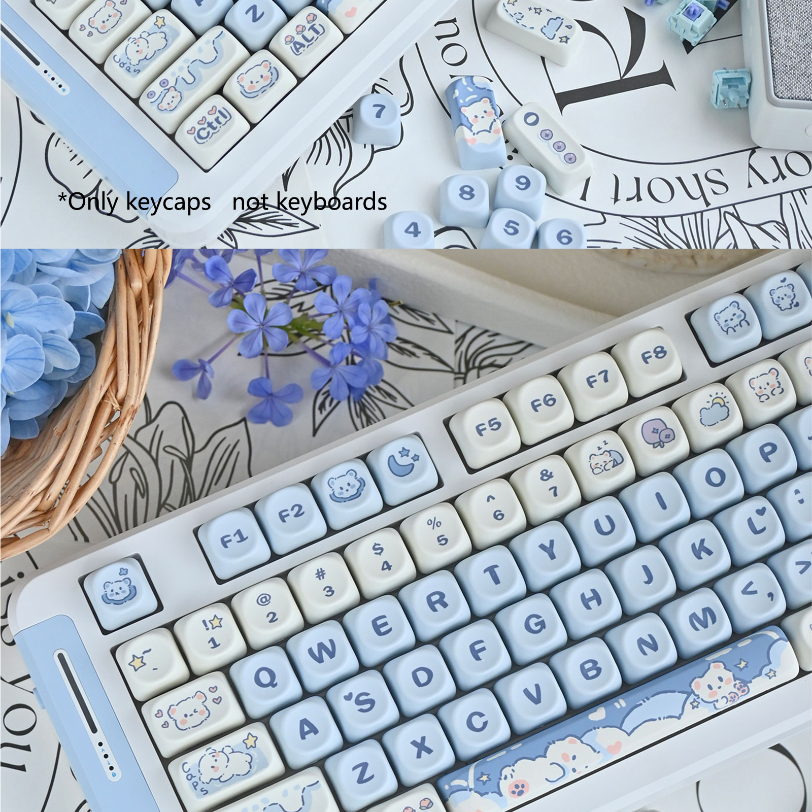 Moa Profile Theme Keycaps PBT DIY Custom for130/132/141/142 คีย์บอร์ด ...