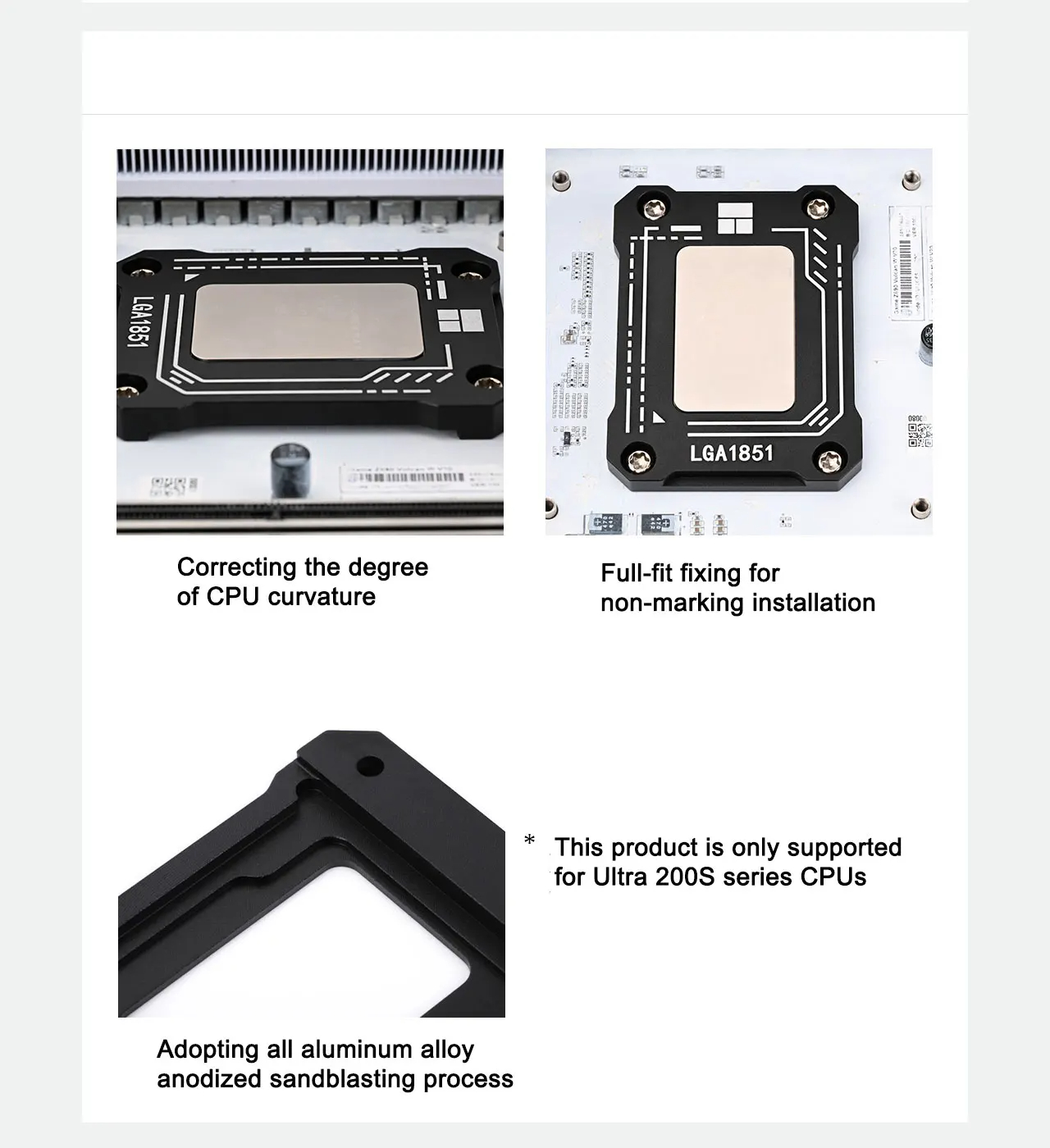 Thermalright LGA1851/LGA1700-BCF สีดํา CPU ดัด Corrector กรอบ Intel 12 ...