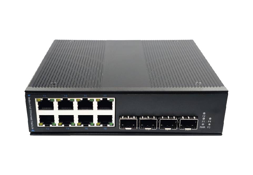 Jt-com เกรดอุตสาหกรรม 1000Mbps Gigabit 4 sfp 8 RJ45 Network switch Home ...
