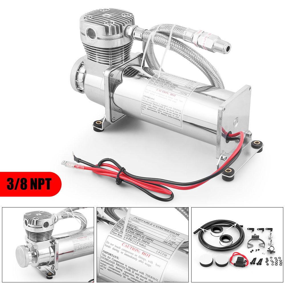 Universal 12V 200PSI 480C Air Suspension Compressor Pump Kit OUTLET 1 ...