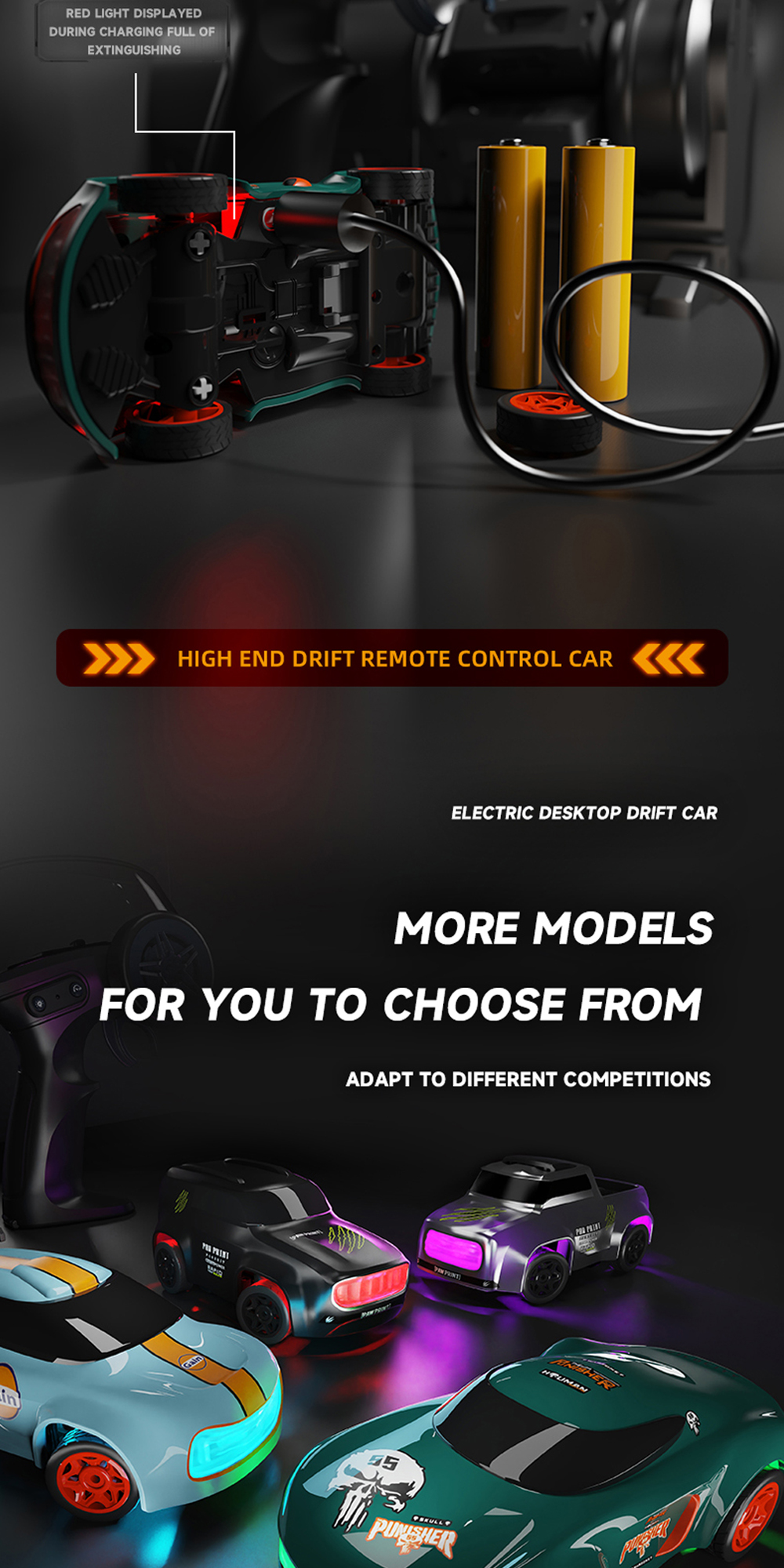 ใหม่ 1:64 Mini Desktop RC Drift Car 4WDรีโมทคอนโทรลความเร็วสูงรถแข่ง ...