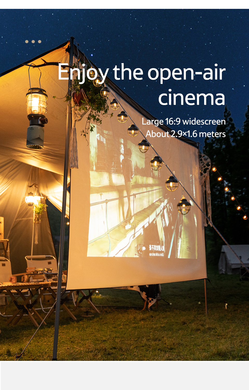 Naturehike Outdoor Camping Glamping UPF 50+ Cloud Desk Twin Tower Shelter เปิด Air Cinema กันสาด Canopy