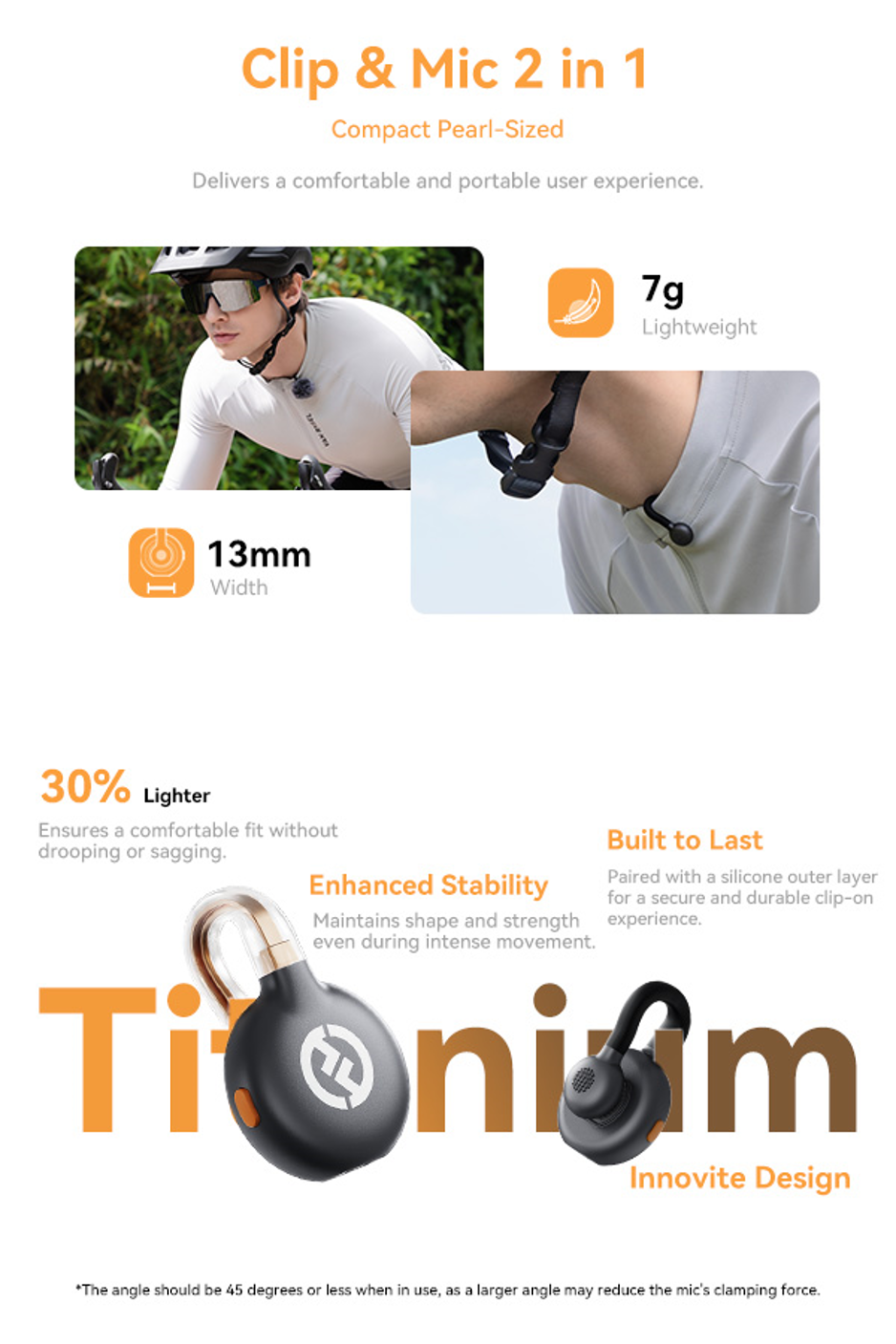 Hollyland Lark M2S ไมค์ไร้สาย ไมโครโฟนไร้สาย ไมโครโฟนแบบหนีบเสื้อ สําหรับ Phone/กล้อง/PC ไมค์สำหรับการถ่ายทอดสด Vlog