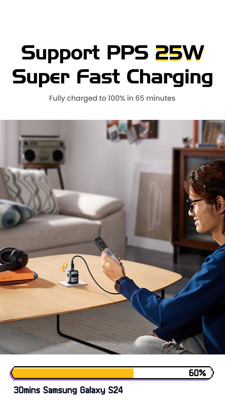 Ugreen Uno 30W RoboGaN Charger USB C Mini Robot Nexode GaN Fast Charger ...