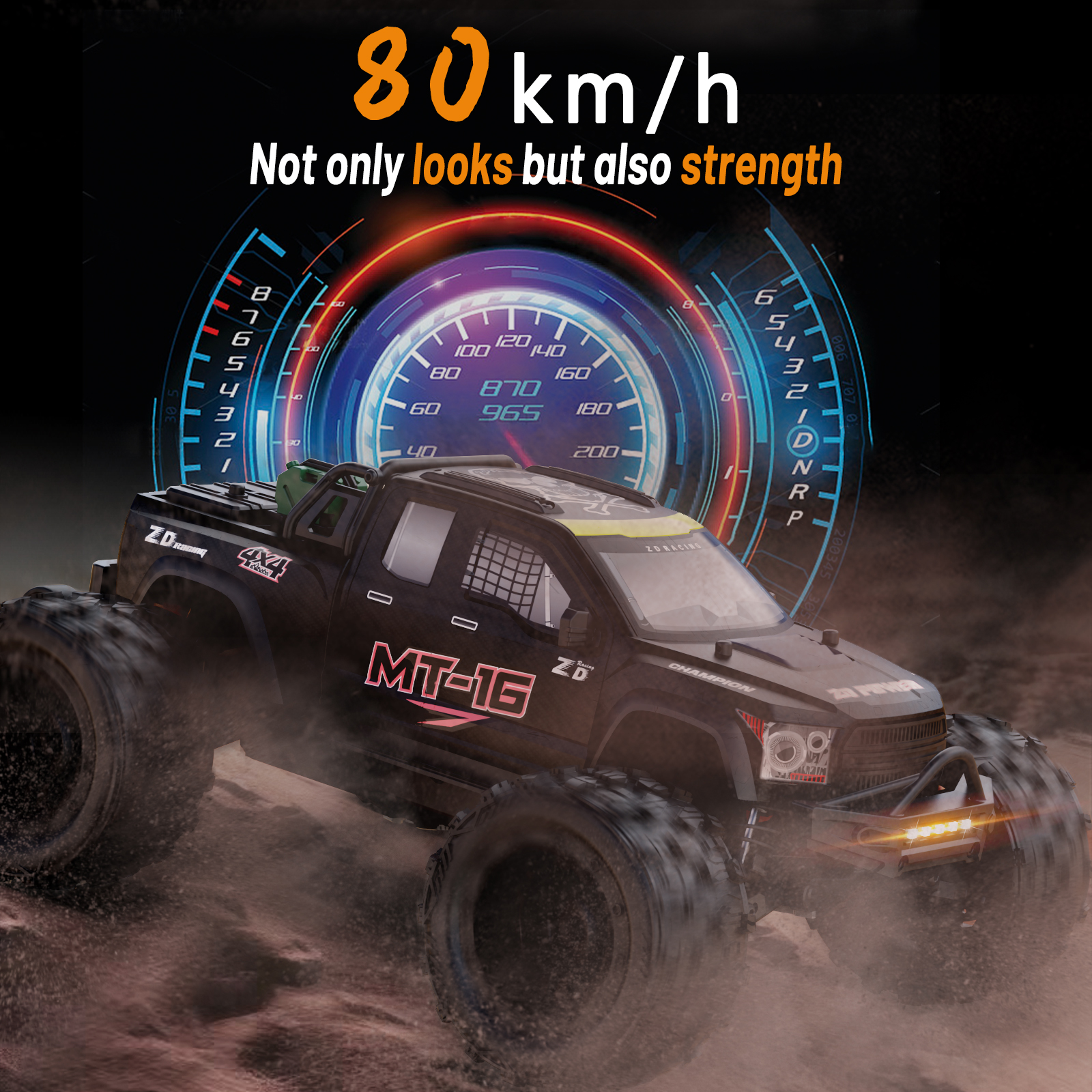 Zd RACING MT16 3S Brushless RTR 1/16 RC รีโมทคอนโทรลไฟฟ้ารุ่นรถรถบรรทุก ...