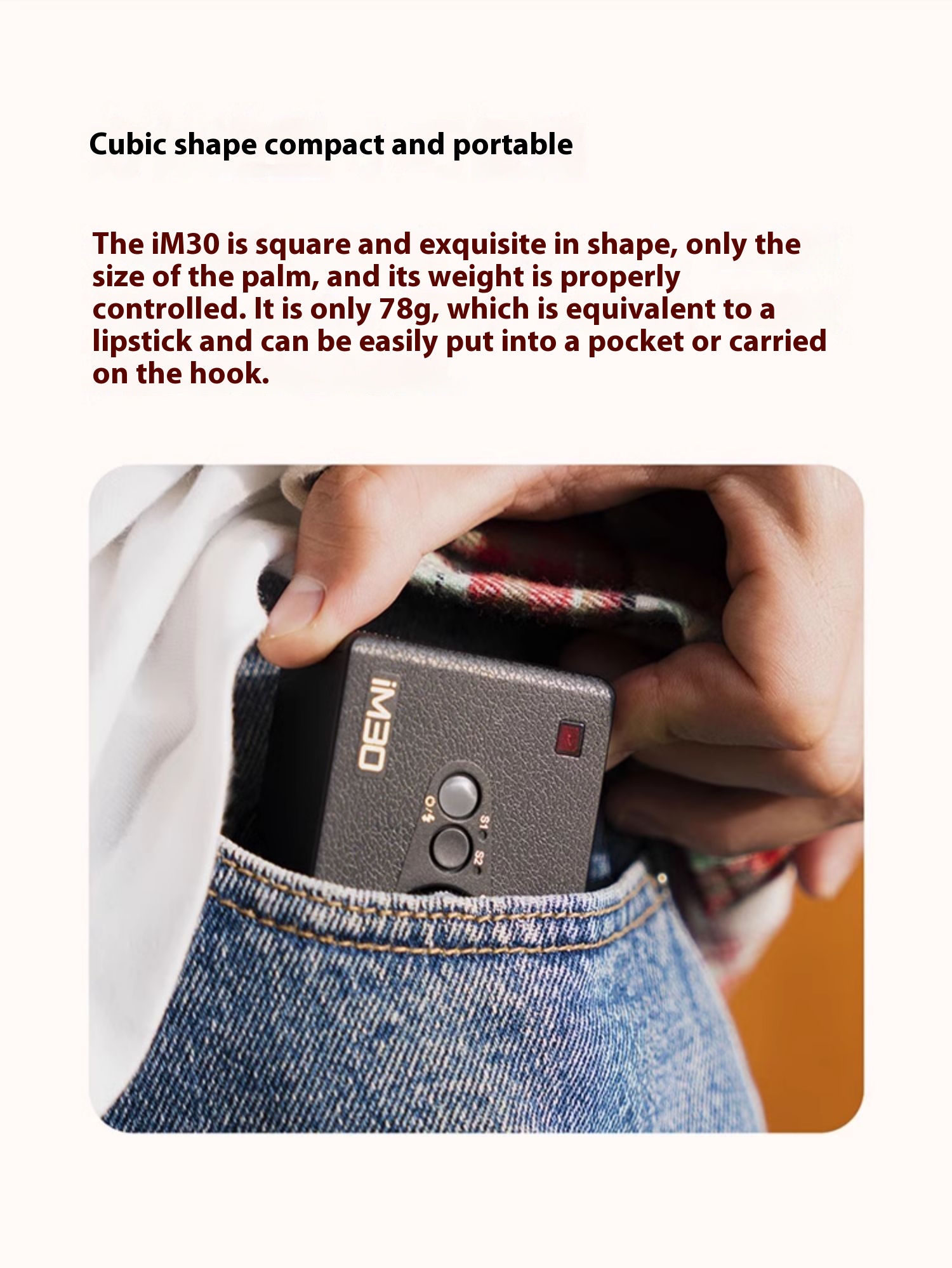 Godox iM30 Camera Flash Mini Pocket Flash for Various Camera Output ...