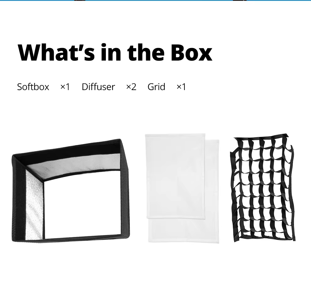 Godox LEDP260C LED Video Soft Light Diffuser Honeycomb Grid Softbox ...