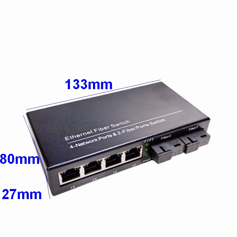 2g4e Media Converter Gigabit Fiber Optic 2 SC 4 RJ45 UTP Ethernet Fiber ...