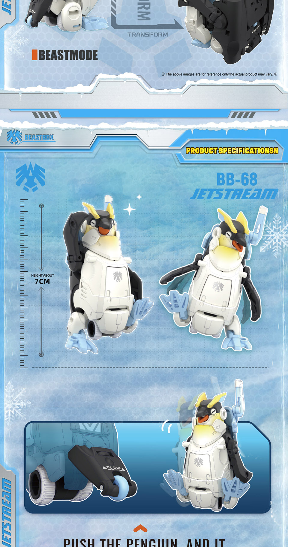 52TOYS BEASTBOX BB-68 JETSTREAM Mecha Deformation Action Figure ...
