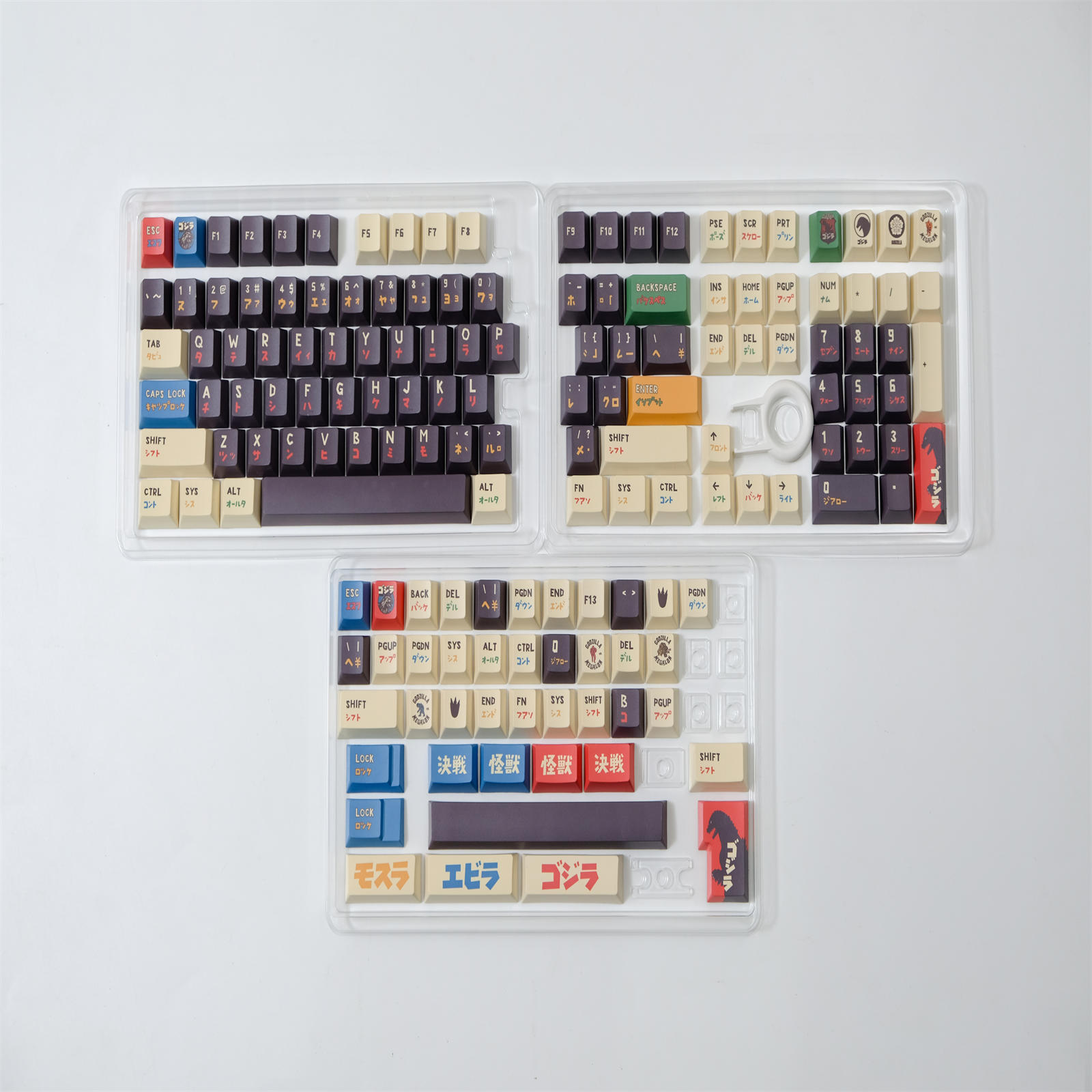 Gmk Godzilla KeyCap Set 151 Key PBT Keyboard Cap Cherry Profile เกม ...